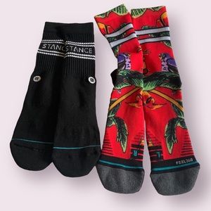 (2) STANCE Men’s Socks S=3-5.5, M=6-8.5, L=9-12, XL=13-16  New